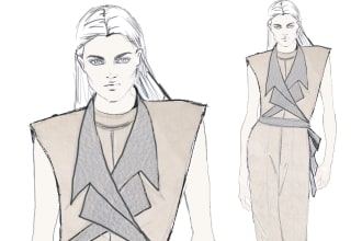 create a simple fashion illustration