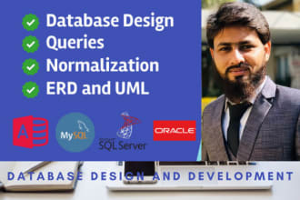 do database design and development  normalization erd diagrams queries