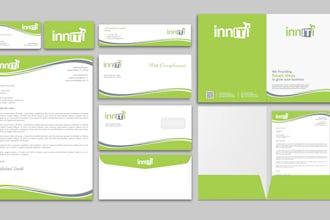 design business card, letterhead, and stationary items