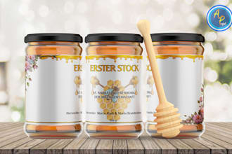 do design eye catching jars, for  honey, sambals, jam, sauce