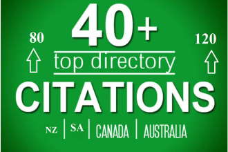 build citations for nz, sa, canada,australia local listings