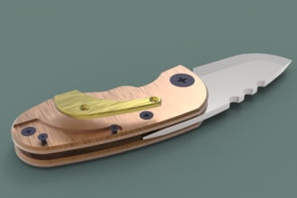 do a custom knife model for product manufacturing by rhino