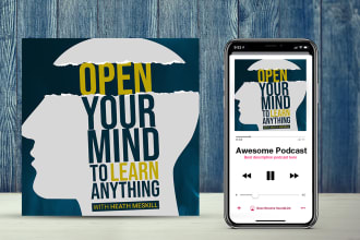 do professional and unique podcast cover art