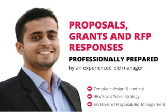 write a professional rfp response, grant, or business proposal