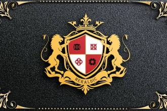 design luxury regal heraldic family crest coat of arms logo