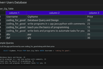 do database query and design