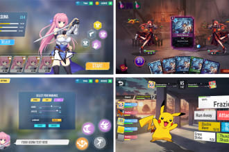 design stylized anime game UI for your mobile and pc