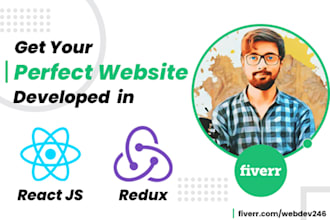 develop front end websites in react js, redux, and hooks