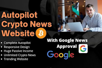 build autopilot crypto bitcoin news website with google news approval