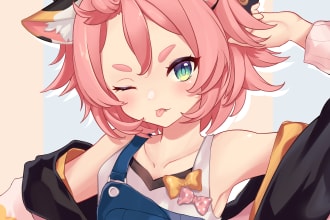 draw custom anime fanart original character
