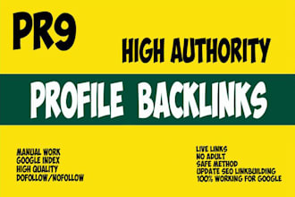 do 600 high quality profile backlinks for manual SEO link building