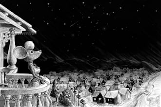 draw black and white illustrations