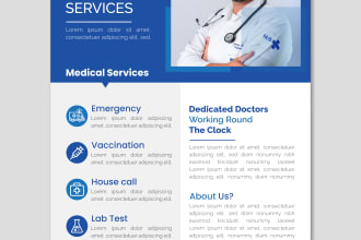 design professional medical and business flyer