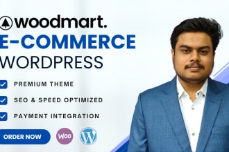 build wordpress ecommerce website with woddmart theme