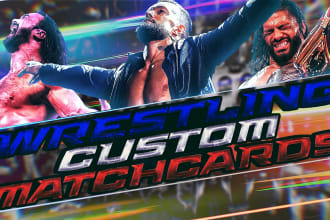 make original wrestling wwe custom match card