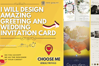 design amazing digital greeting and wedding invitation cards