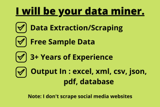 do web scrapping, data extraction using python scrapy