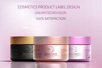 do cosmetics product label and packaging design