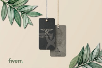 design luxury hang tag, clothing tag or label