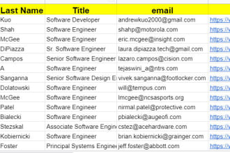 do software engineer and software developer email list