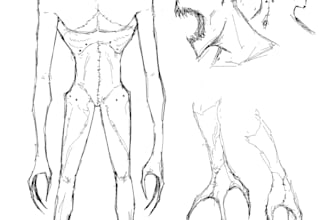 make a sketch of your monsters and creatures