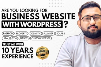 do property, gym, fashion, cosmetic, spa, plumber, solar website with wordpress
