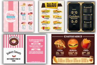 design  menu board,  price list, menu list or cake menu