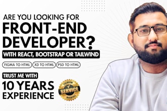 be front end developer using CSS, bootstrap, react, tailwind, foundation, uikit