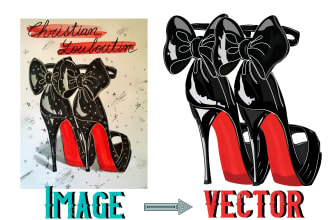 manually image vector tracing, logo design, image to vector