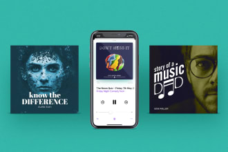 create minimalist professional podcast cover art