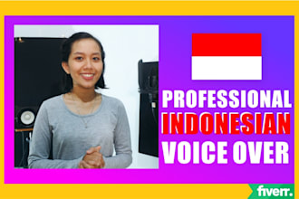record bahasa indonesia female voice over for video game