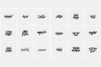 design costume hand lettering calligraphy