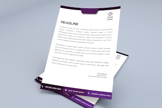 design creative and professional letterhead templates