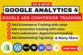 setup google analytics 4, ads conversion tracking via tag manager