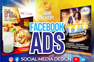 design facebook ads, instagram ads and canva editable design