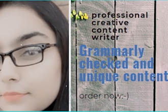 be your professional creative content writer