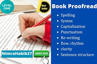 professionally proofread and edit your book to take it to next level