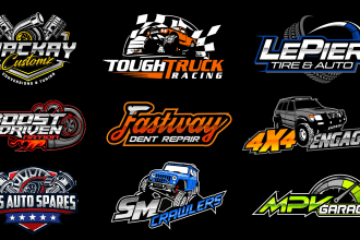 create racing and automotive logo
