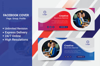 design facebook cover photo social media post group cover page cover banner ads