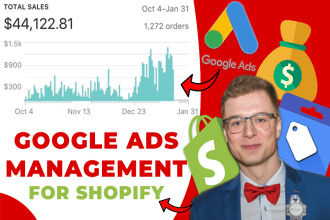 manage, optimize and scale profitably google ads account for your shopify store