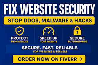 protect website, vps, vm against ddos, malware, offer server security anti ddos