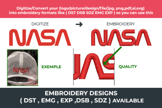 do logo embroidery digitizing in dst