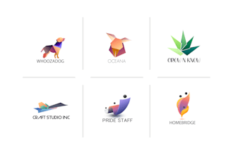 do attractive polygonal, origami logo for your company