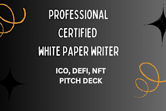deliver white paper on cryptocurrency, nft, ico or pitch deck