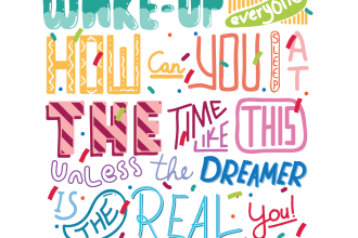 design quotes poster, typography for children with my style