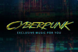 produce cyberpunk darkwave synthwave music track for you