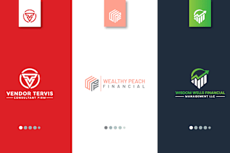 do modern financial and business consulting logo design