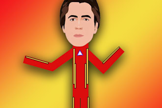 draw simple, minimalistic  stick figure with your cartoon face