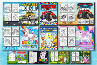 create book cover and unlimited coloring book pages for KDP