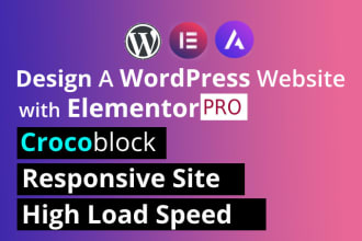 do professional wordpress website with elementor pro